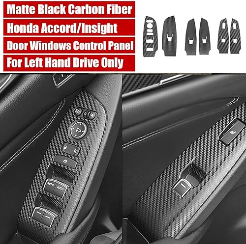 Miniatura 8 de Cubierta de vinilo para consola central para tablero de instrumentos de fibra de carbono, color negro mate, interior precortado, panel de consola,