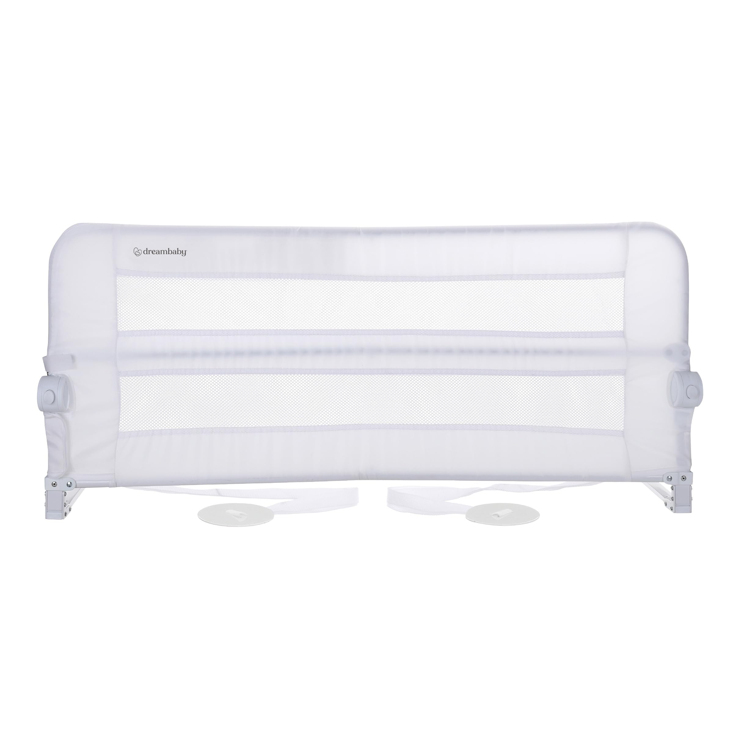 Dreambaby Dallas Barrière de lit Pliable – Barrière de lit pour Enfant avec ancrages de sécurité, barrière de lit basculante – Convient aux Matelas Jumeaux, complets et Grands – 109,9 cm de Long et