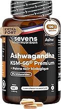 Ashwagandha KSM-66 Pure – High Bioavailability – With Black Pepper – 5% Withanolides – Support for Wellness and Emotional Balance – Energy and Mental Clarity – 120 Vegetable Capsules