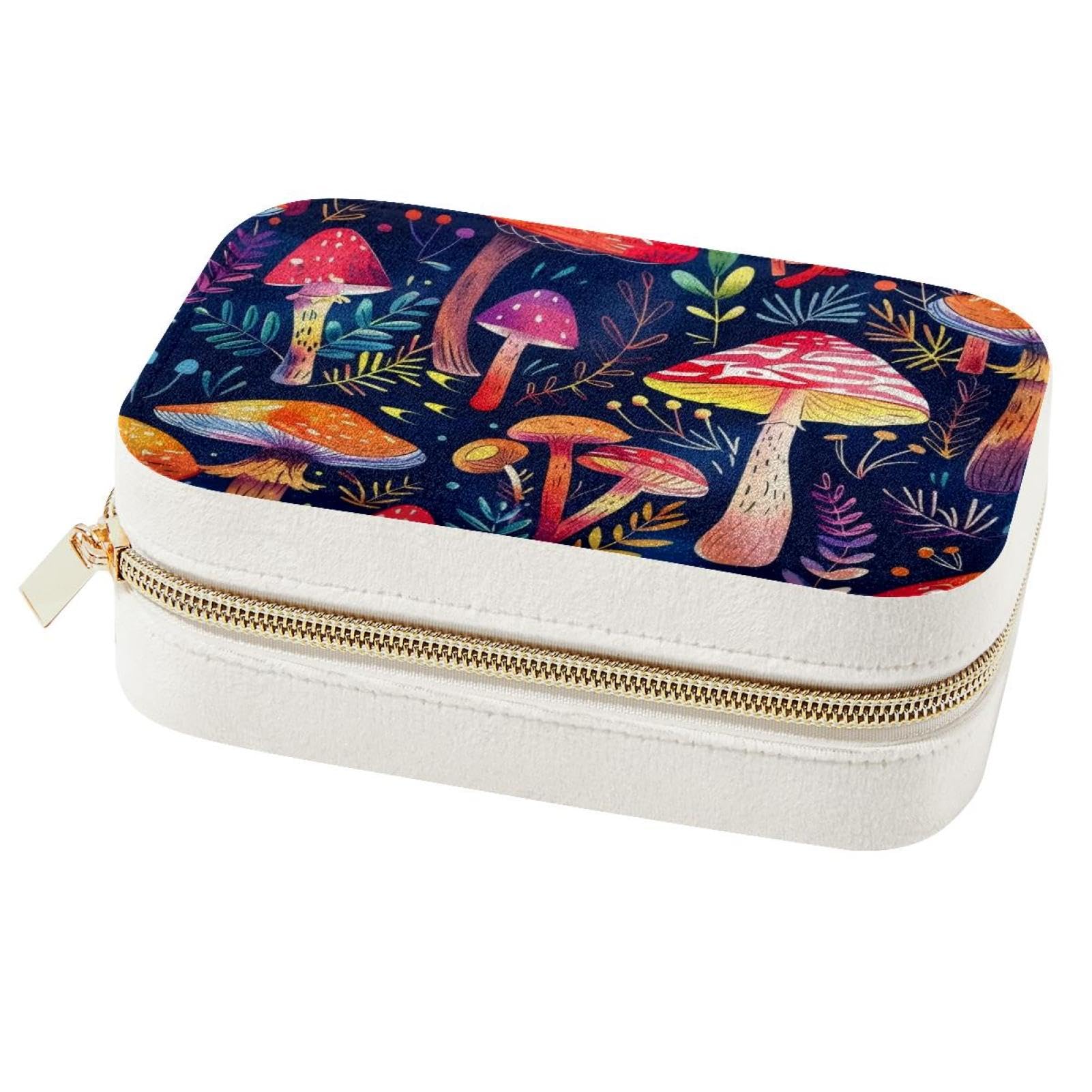 Boîte à bijoux de voyage champignon pour vos déplacements