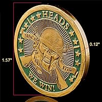 Vista 4 de Buena suerte cabezas colas desafío moneda, cabezas que ganamos colas que pierdes