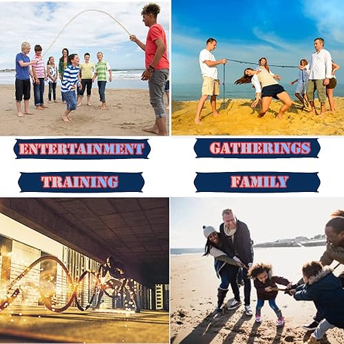 Miniatura 4 de Cuerda de tira y afloja de 40 pies para niños y adultos, juegos al aire libre, verano, patio, patio, campamento, césped, día de campo, reunión