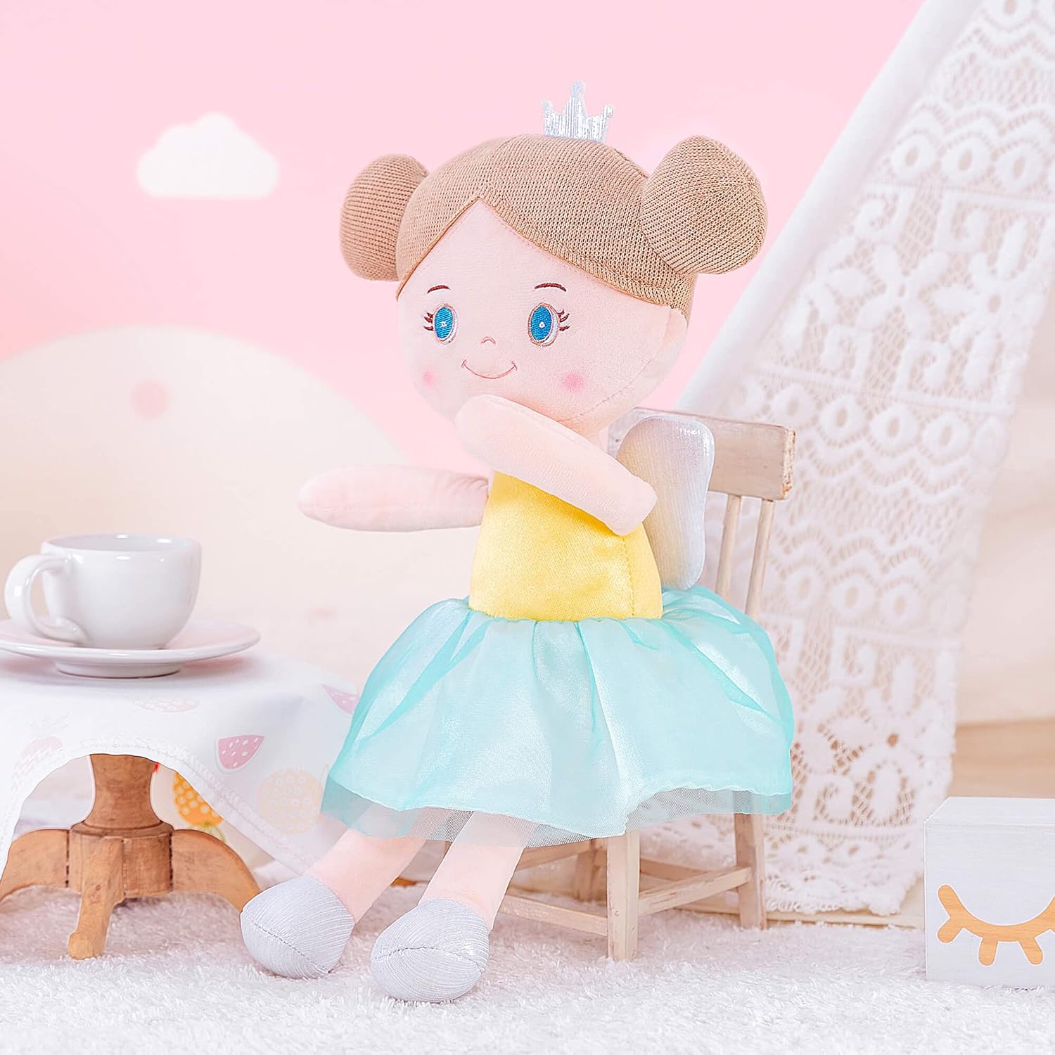 Gloveleya Dolls First Baby Girl Gifts Soft Stuffed Doll Yellow - Image 4