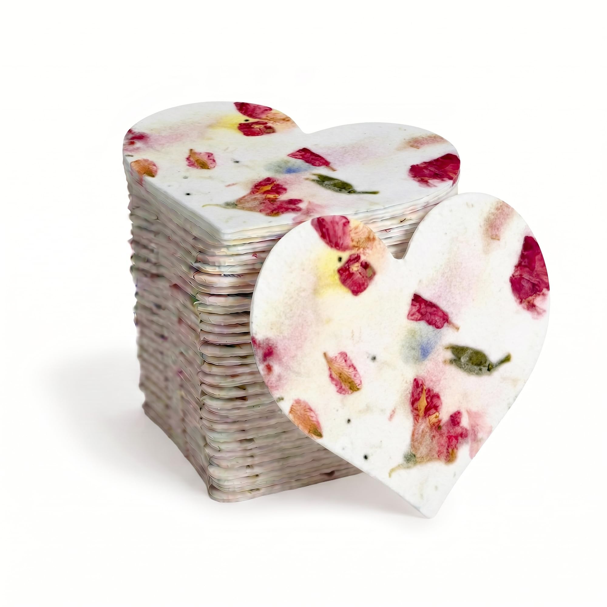 Seed Bloom Pink Heart Gift Tags