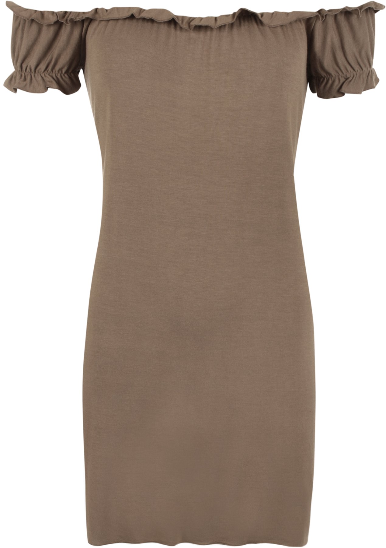 WearAll Ladies Off Shoulder Gypsy Boho Top Womens Plus Size Mocha 26/28