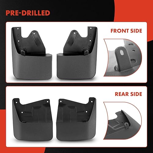 Miniatura 7 de A-Premium Guardabarros compatibles con Toyota Tundra 2022 2023 2024 2025 2026, guardabarros con accesorios de hardware, (no se adapta a los modelos