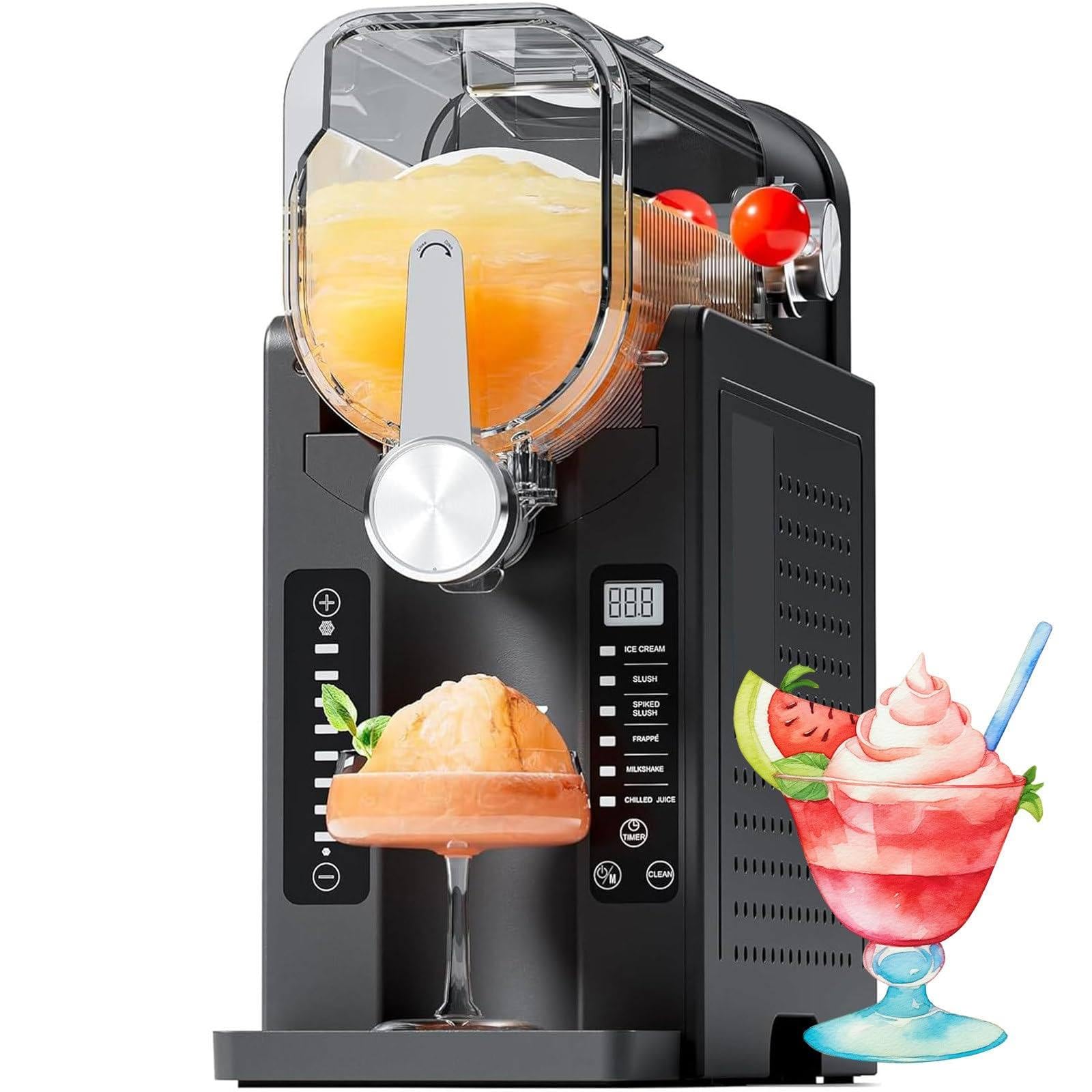 Máquina de granizados para el hogar - Granizadora sin Hielo, congelación rápida en 5 Minutos, autolimpieza, 6 Modos preestablecidos | Granizados para Margaritas, cócteles, Batidos, frapp