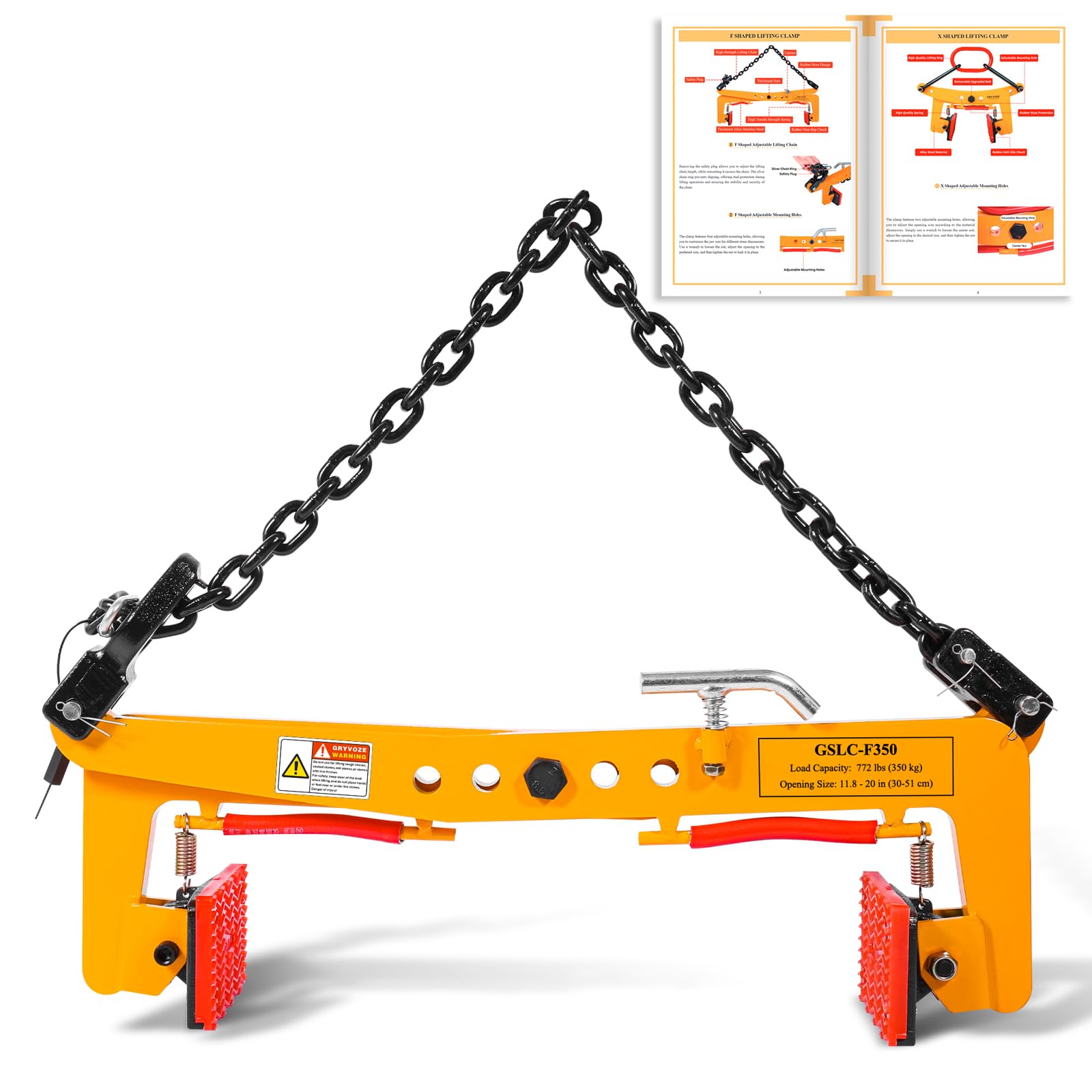 Snapklik.com : 772 Lbs Granite Slab Lifting Clamp, Adjustable Range: 11 ...