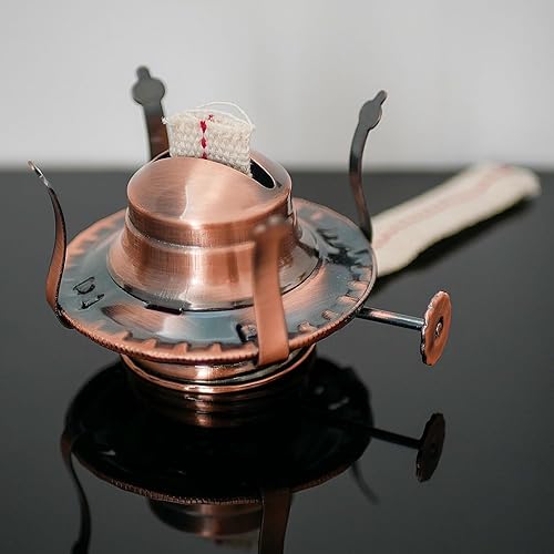 Miniatura 7 de 2 piezas de quemador de lámpara de aceite tamaño #2 chapado en bronce para lámparas antiguas de repuesto de lámparas de queroseno con collar Bronce