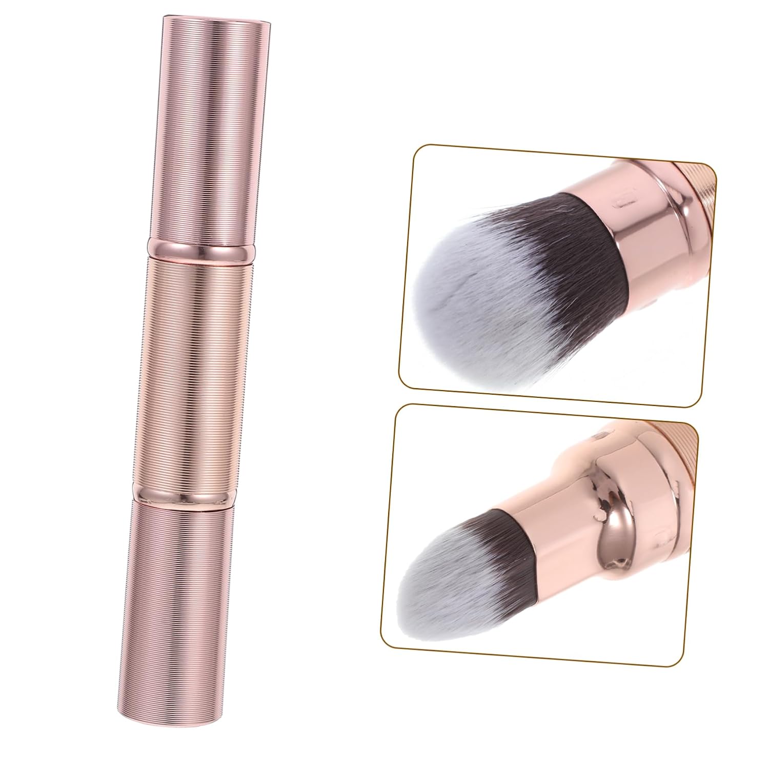 Retractable Dual-end Makeup Brush Loose Powder Concealer Applicator for Easy Application Travel-friendly Design for Makeup