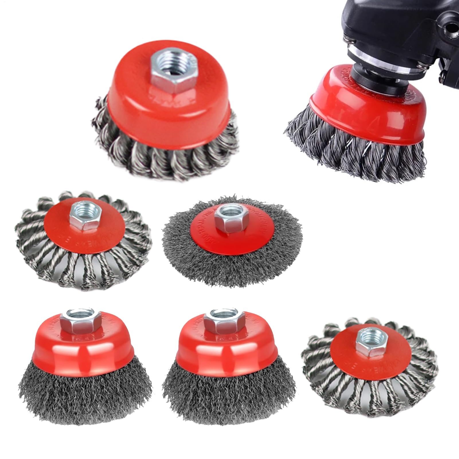 Ruota Del Filo Per Smerigliatrice Angolare | Set Di 7 Ruote In Filo Resistente - Per Metalli Acciaio Rame Legno Piastrelle | Utensili Elettrici Per Saldatura Smerigliatura Lucidatura Lavorazione Del Legno Accessorio Per Smerigliatrice Manuale