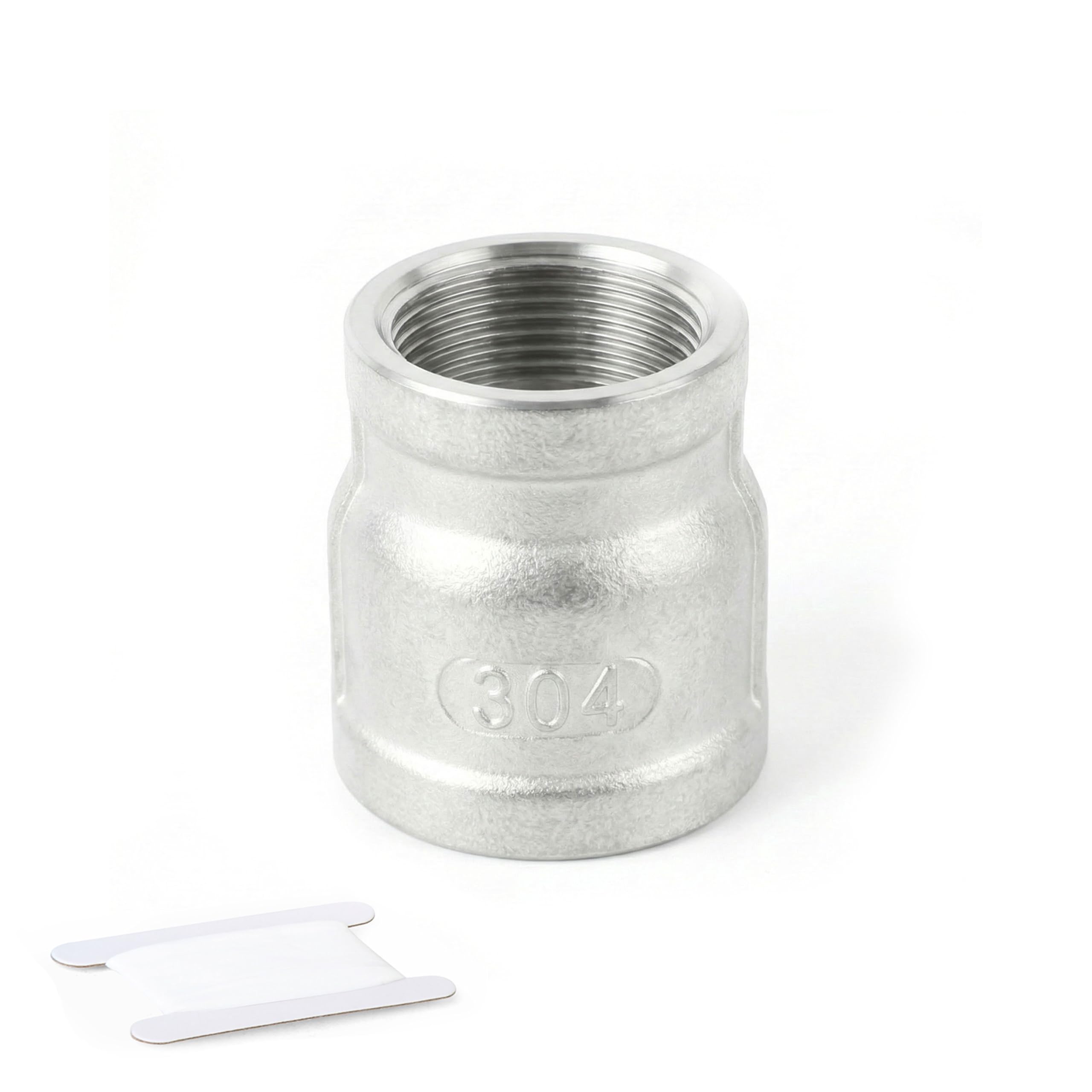– 1PCS 304 Stainless Steel Casting Pipe Fitting, Reducing Hex Nipple Coupling, 1" x 1/2" BSP Female Thread Adapter Connectors