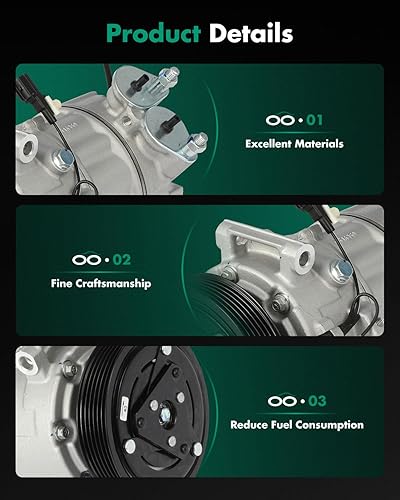 Miniatura 469 de SCITOO CO 10739C - Compresor de CA compatible con Honda Element 2.4L 2003 2004 2005 2006 2007 2008 2009 2010 2011