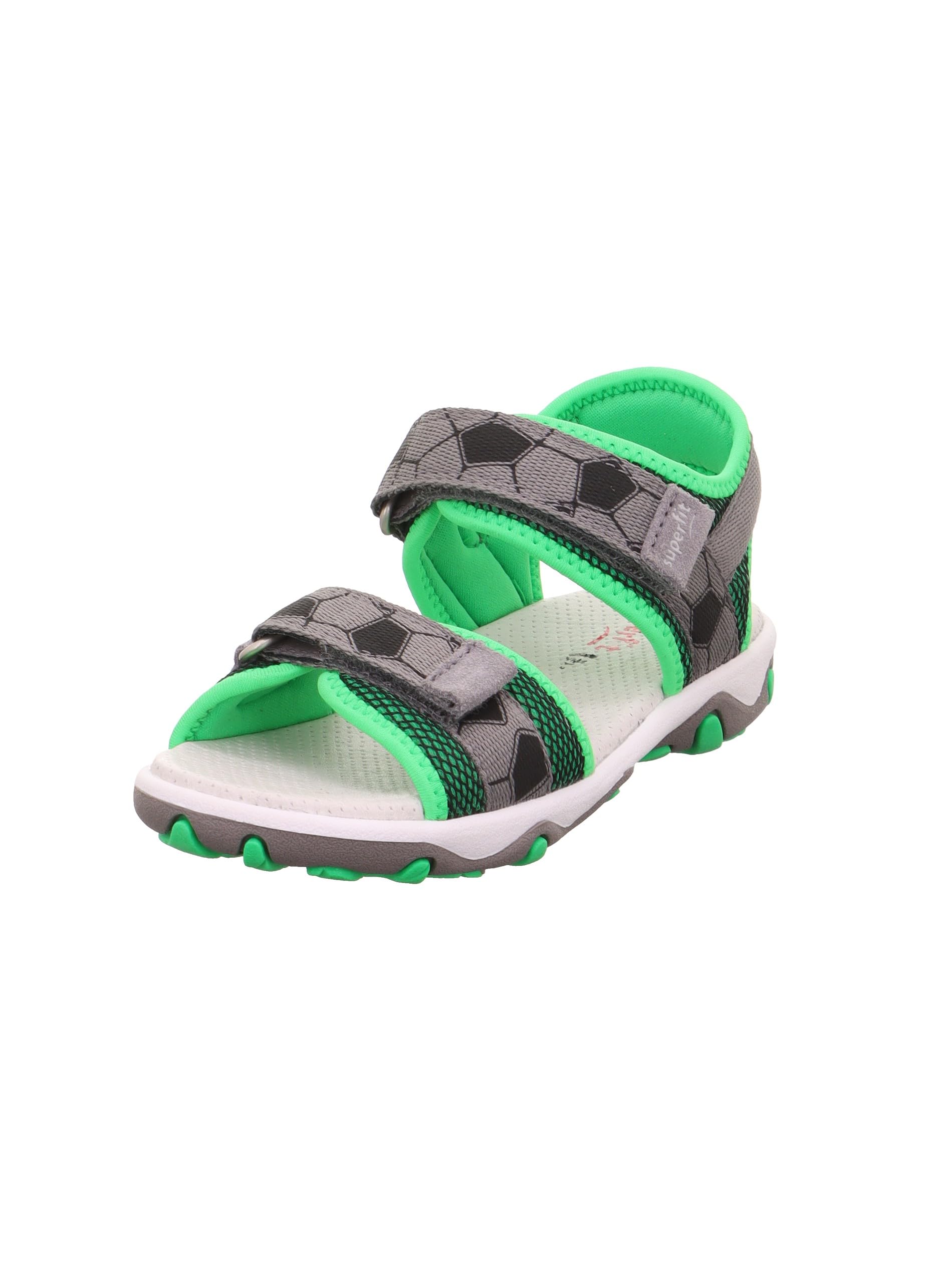 Superfit Boys' Mike 3.0 Sandals, Light green, light grey 7500, 1.5 UK