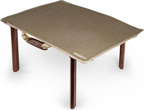 CHAMA Gunnison Roll-Up Camp Table - Handcrafted Wooden Camping Table | Folding Outdoor Table with Canvas Carry Bag | Roll Up Camping Table | Rugged Luxury | Slate & Bone