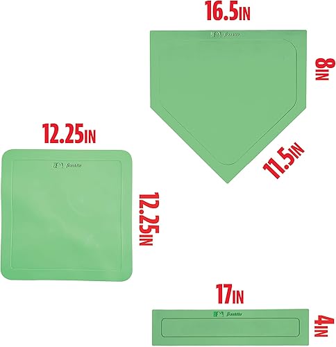 Miniatura 15 de Franklin Sports MLB Throw Down Baseball Bases with Home Plate + Pitcher's Rubber - Backyard Rubber Base Set Perfect for Baseball, Teeball + Kickball