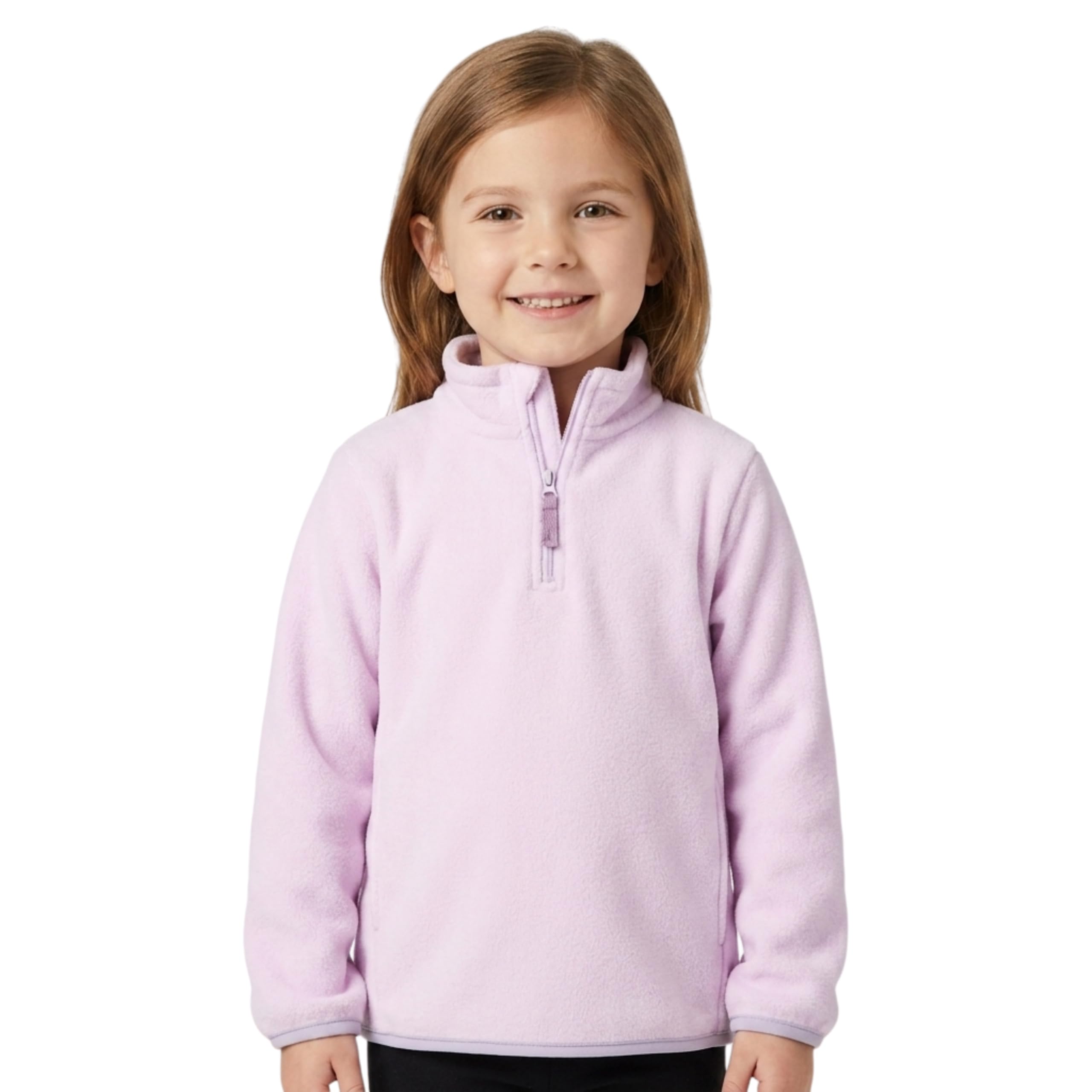 Toddler Boys Girls Fleece Quarter Zip Pullover Jacket 2-12 Years