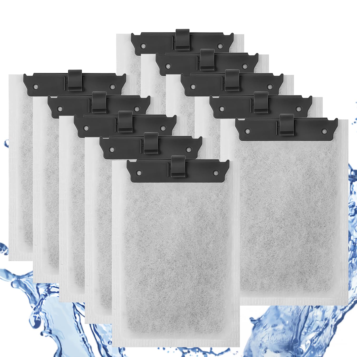 Paquete de 10 cartuchos de filtro de acuario medianos compatibles con filtros de alimentación Tetra Whisper Bio-Bag para filtros de alimentación Tetra ReptoFilter 10i IQ10 PF10, filtros de