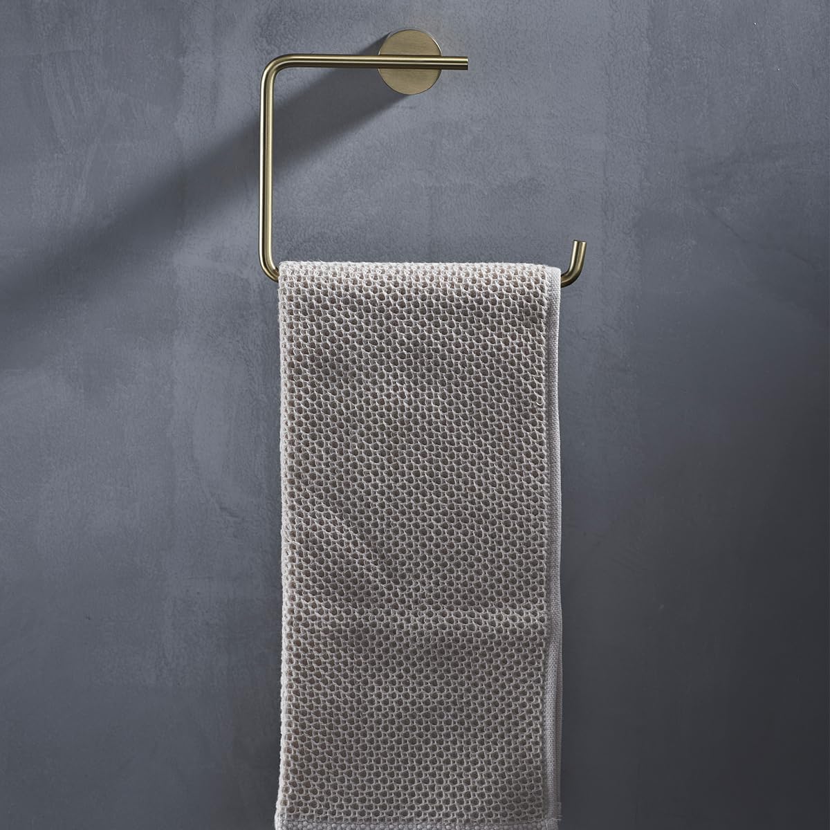 RANDOM Brushed Gold Towel Ring Wall Mounted Hand Towel Holder for Bathroom Solid SUS304 Stainless Steel Bath Hand Towel Hangers.RD-96068-5BG-2
