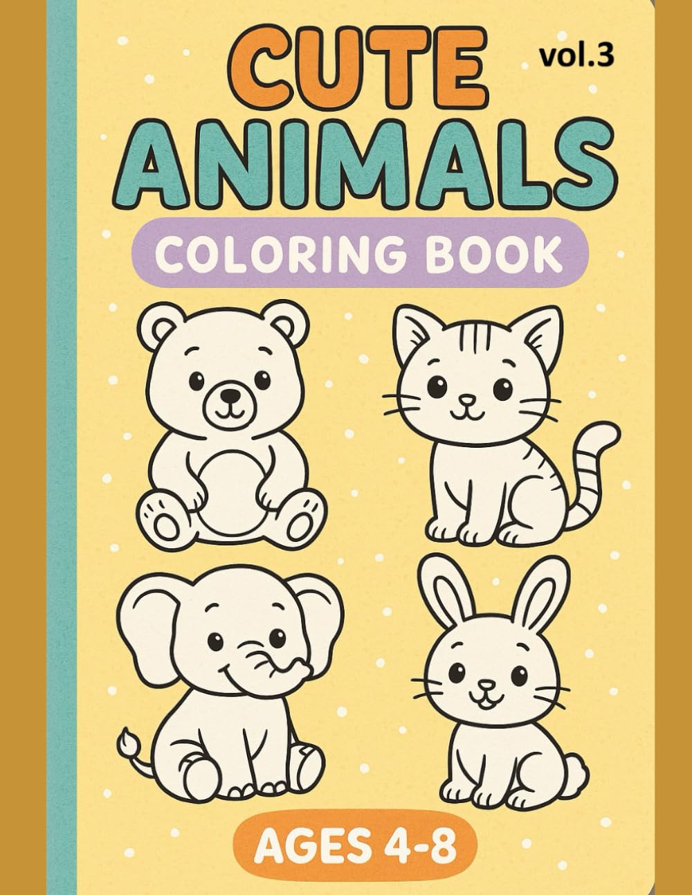 Cute Animals Coloring Book for Kids Ages 4–8 – Volume X