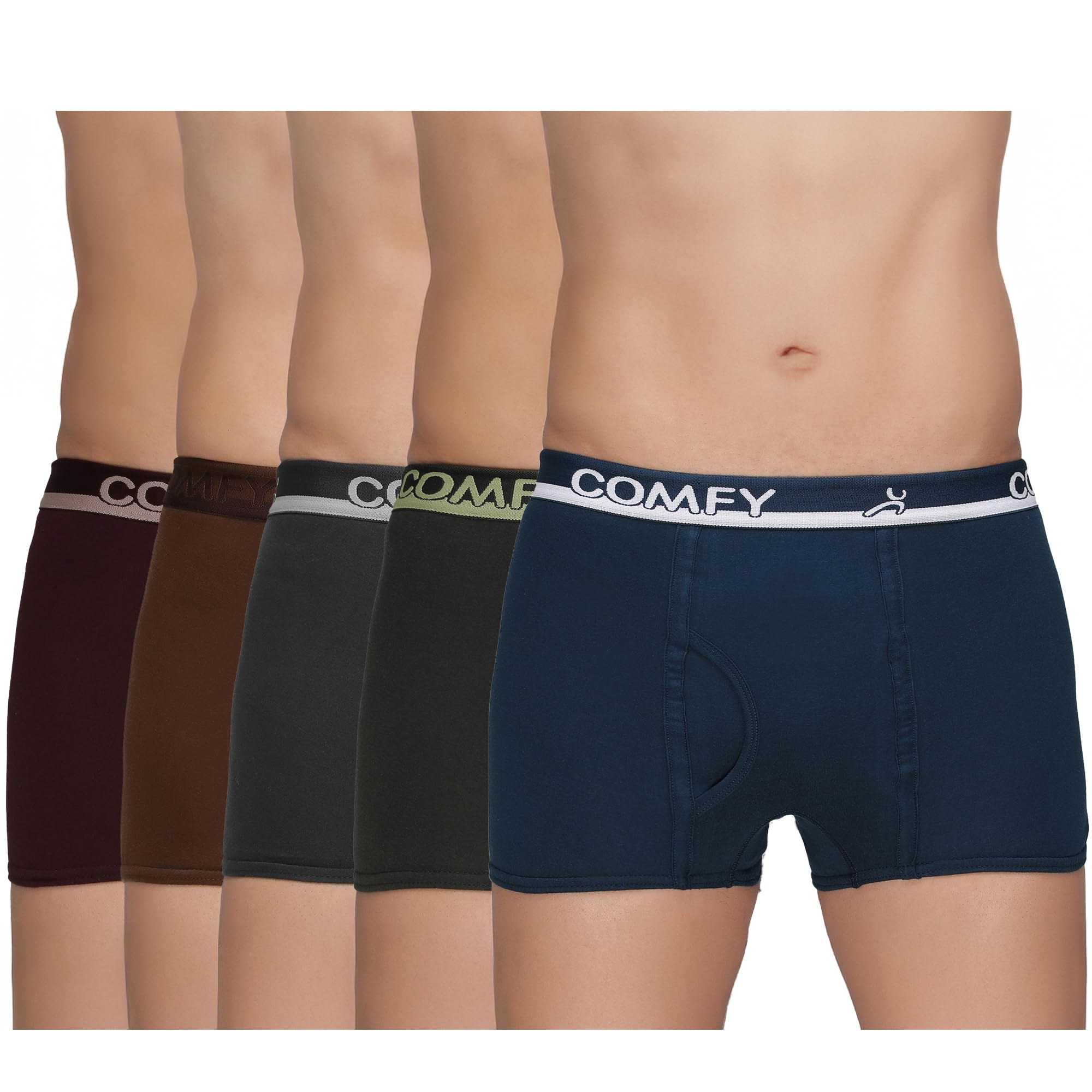 amul comfy Men's Pure Cotton Multi Color Mini Trunk Pack of 5(Assorted Colour May Vary)-picture-23
