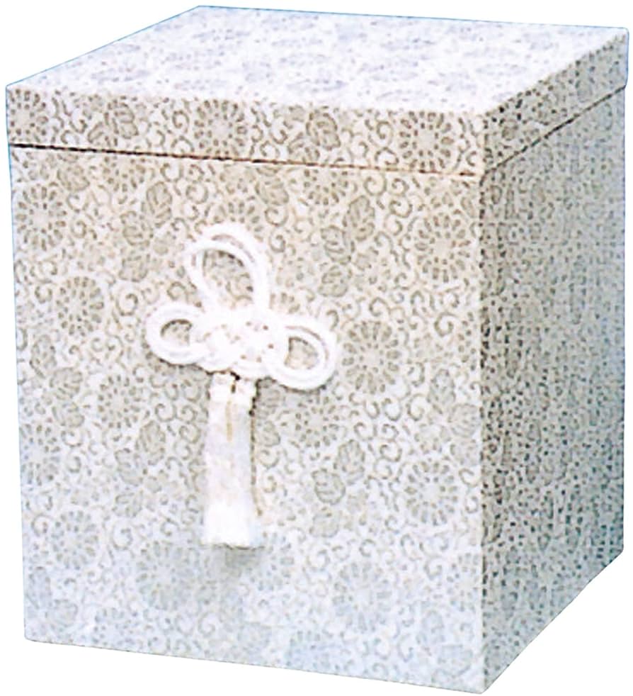 Amazon.co.jp: 上金張箱 ヌキナシ箱/銀 / 6寸用 / 骨箱 骨壷