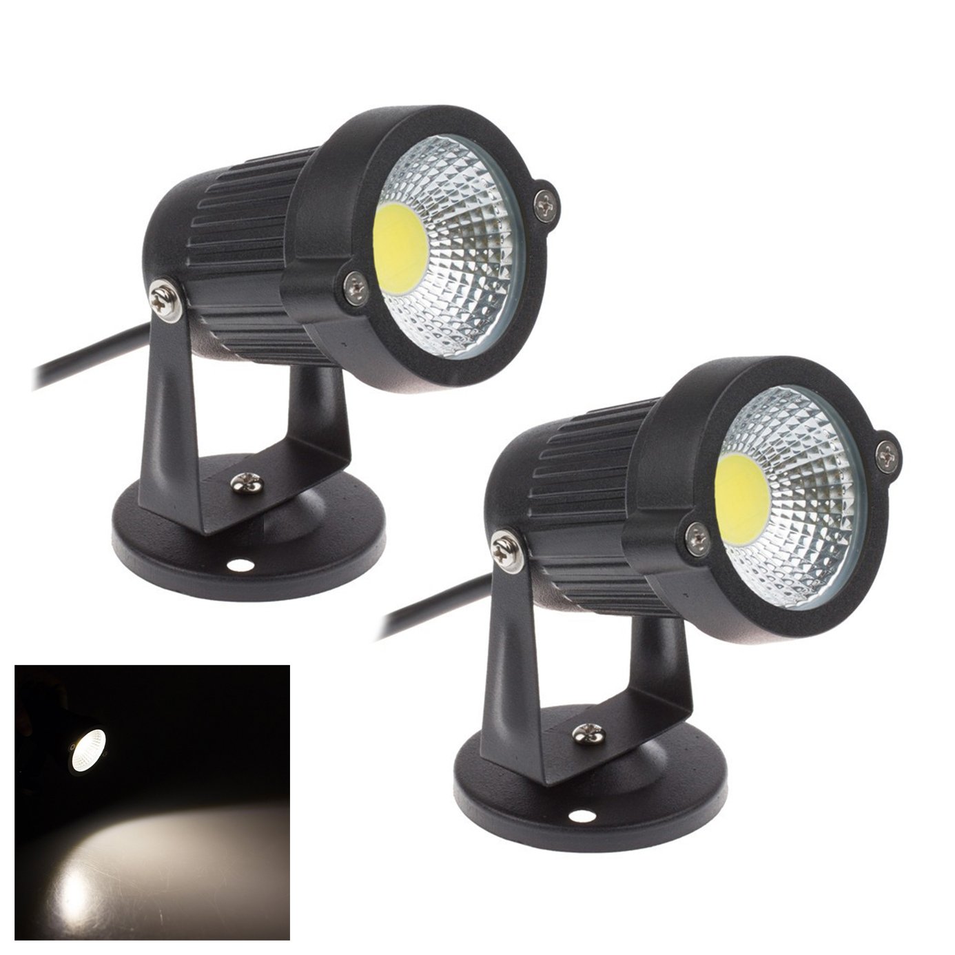 NNN04703W LE1 LEDスポットライト　5台　照明器具 Amazon.co.jp : ガーデンライト LEDスポットライト ledライト 5W COB