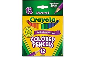 Crayola Short Barrel Colored Woodcase Pencils: Vibrant Assortment for Sketching and Drawing