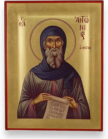 St Anthony the Great Icon - Handmade on Natural Solid Wood