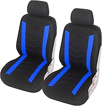 upgrade4cars Universal Front Car Seat Covers Black Blue | Universal Car Seat Cover for Driver and Passenger