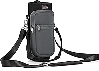 Vista 43 de Bolsa para botella de agua Nuovoware, soporte para botella de agua de 25oz/40oz/64oz, correa de mano ajustable, 2 bolsillos de neopreno, accesorios