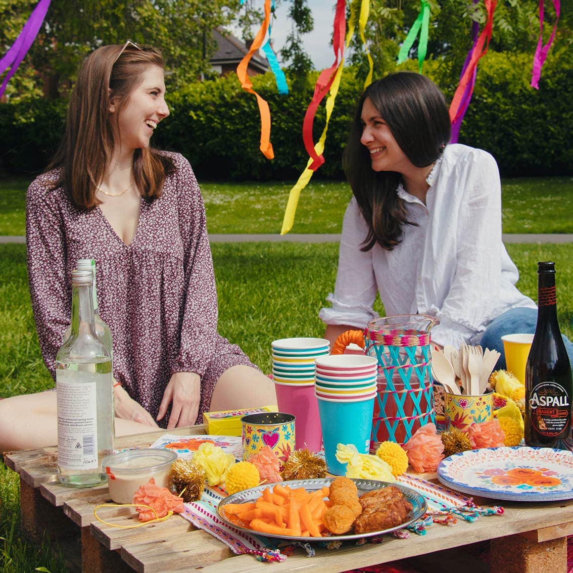 Talking Tables RAIN Festoni di Carta Arcobaleno - Compleanno, Pride, Estate, 7 Colori, 70 Metri, RBSTREAMERS