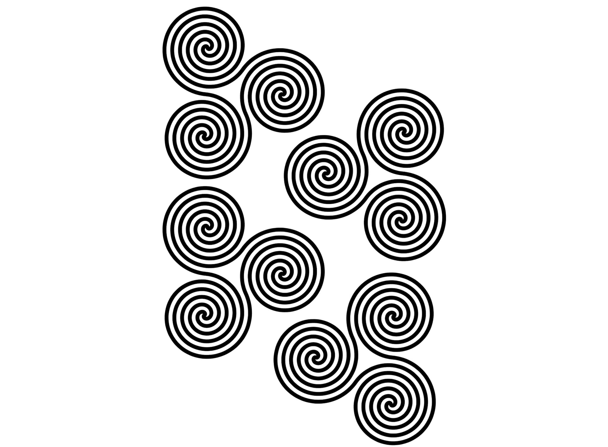 Celtic Triskele 4 pcs 2 Inch Black Fused Glass Decals