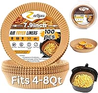 Vista 11 de COSORI Forros desechables para freidora de aire de 3 a 5 cuartos de galón, 100 forros cuadrados antiadherentes para freidora de aire, papel