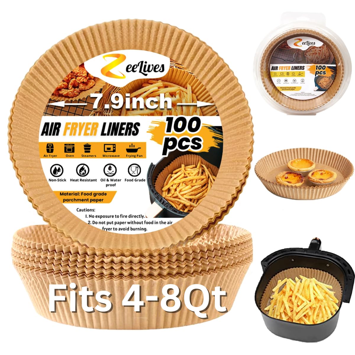 Ibili - airfryer papieren inzet - 20 cm - K'OOK