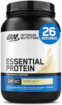 Optimum Nutrition Essential Protein Powder, Creamy Vanilla, 1.8LB
