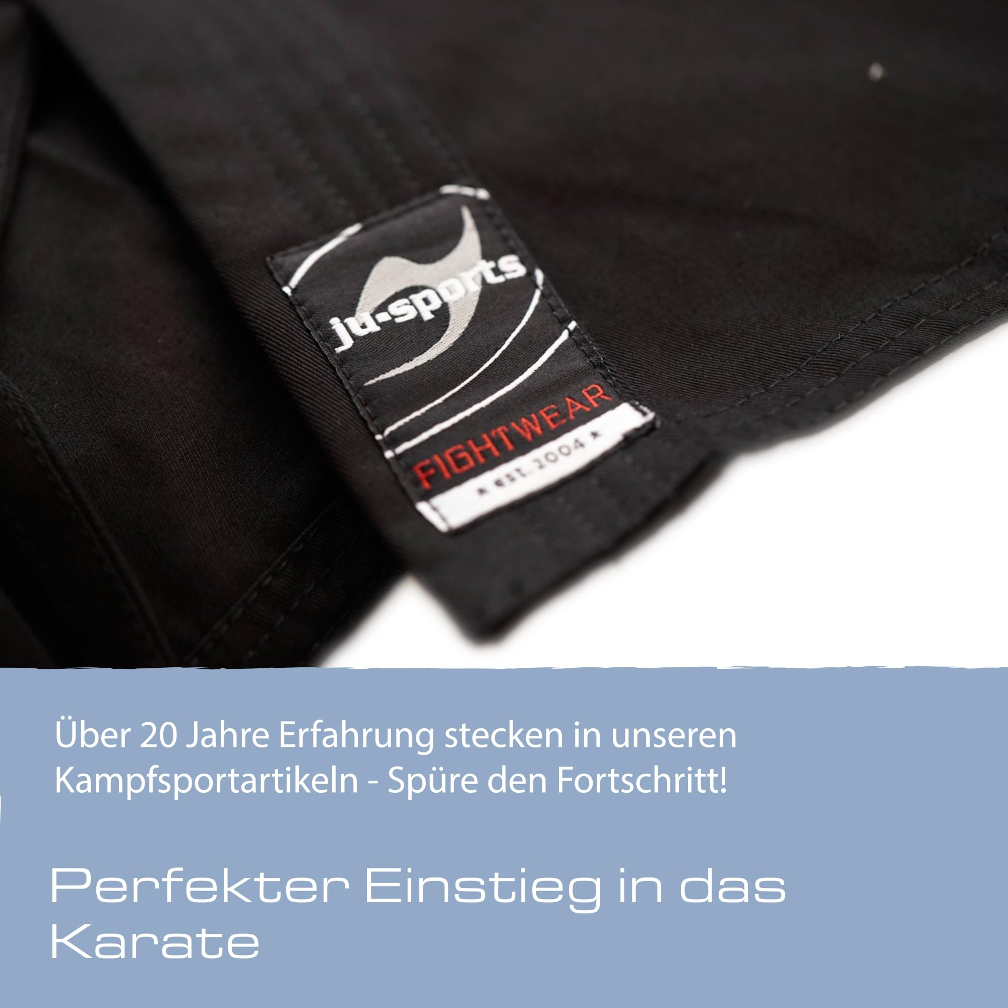 Ju-Sports to start Karateanzug Kinder & Erwachsene schwarz - Moderner, besonders leichter Karatekimono 100% Baumwolle, Ideal für Anfänger, Optimale Bewegungsfreiheit