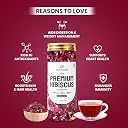 TEAFLOOR Premium Hibiscus Tea 50g | Natural Herbal Tea for SKIN GLOW, Heart Health & Immunity | Caffeine-Free & Antioxidant Rich | Pure Dried Hibiscus Flower gallery image