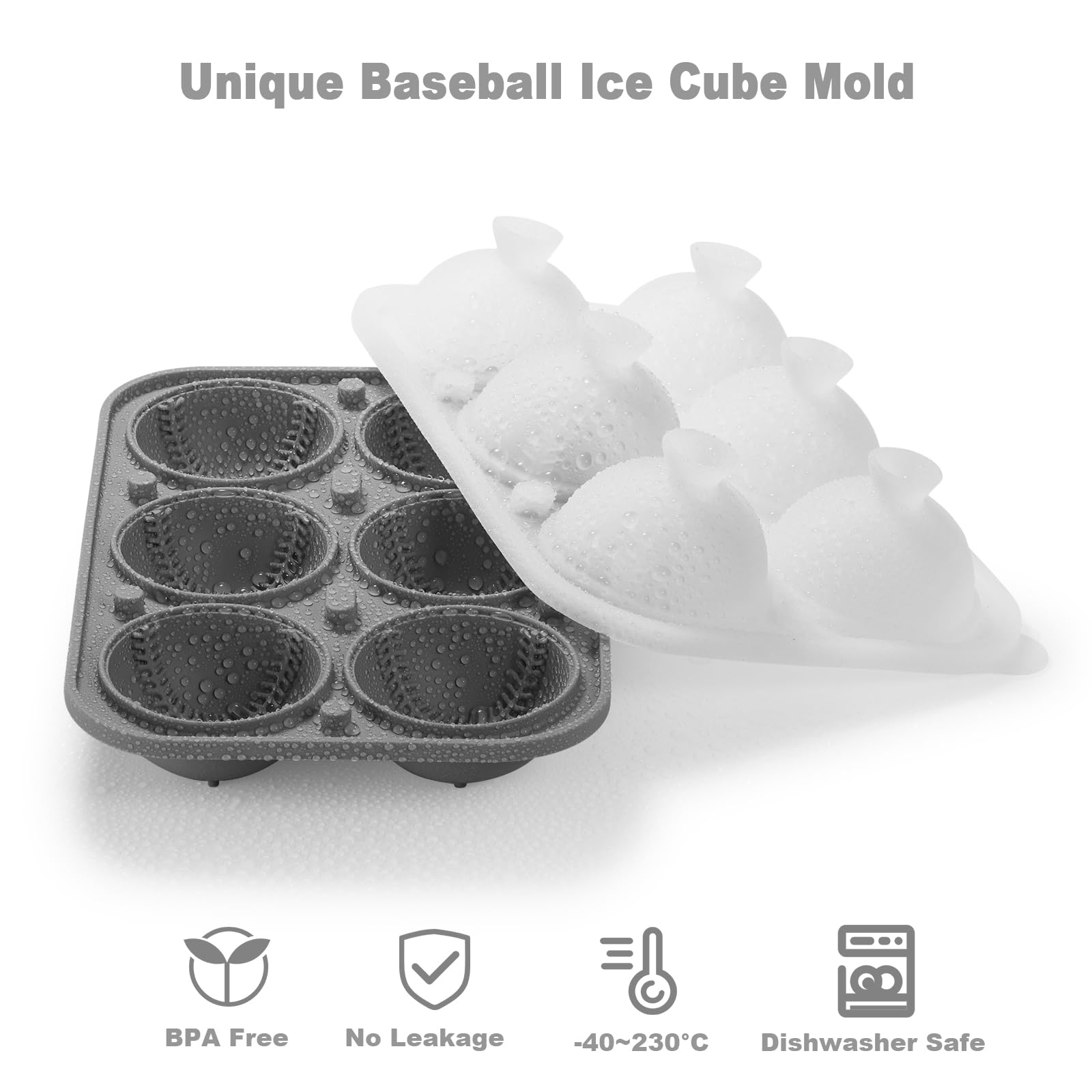 Amazon.com: Nax Caki 3D Baseball Ice Cube Tray, Large Baseball