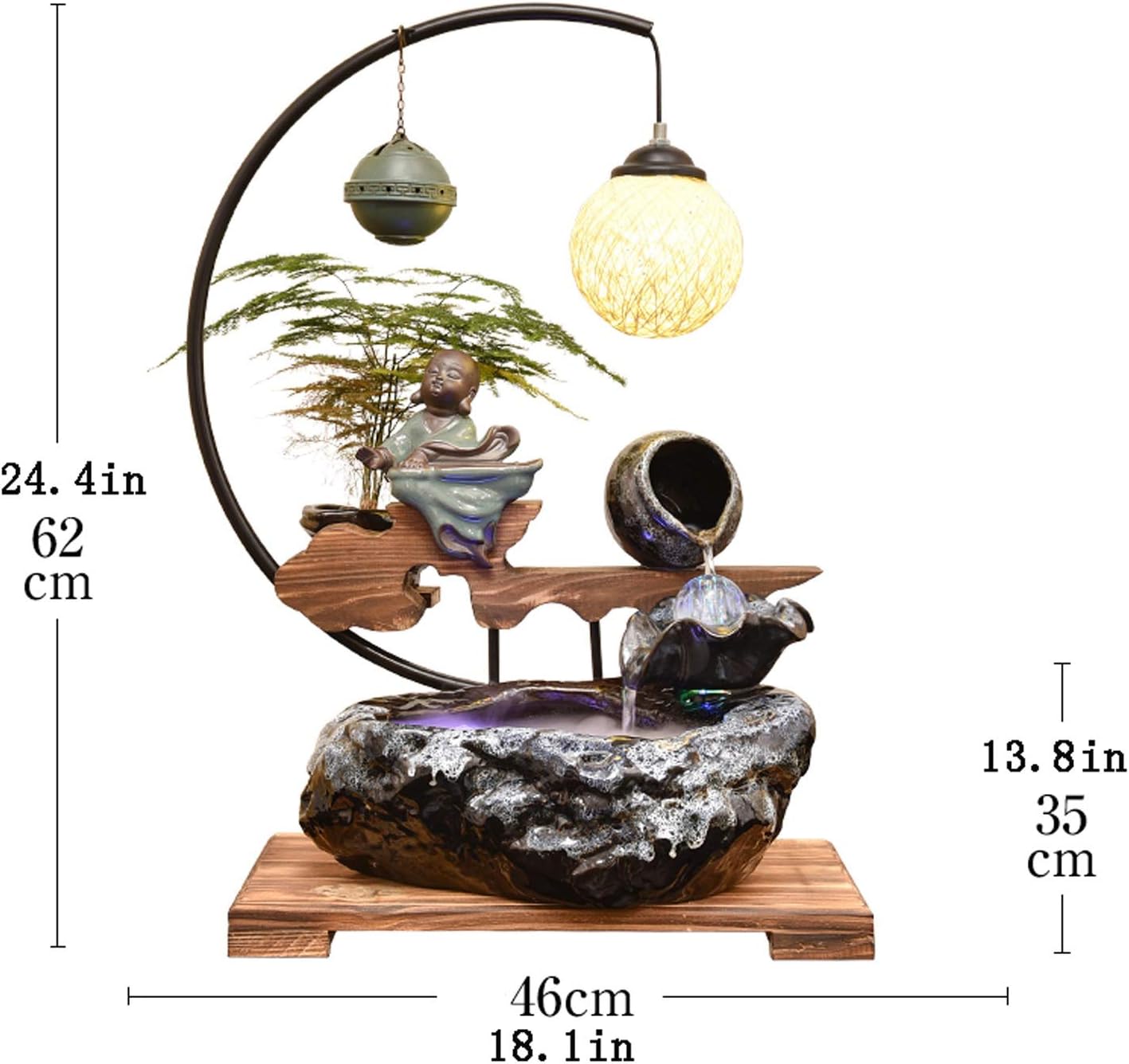 Incense Burner Ceramic Backflow Incense Burner Household Backflow Incense Cone Holder Burner Waterfall Incense Burner Creative Backflow Incense Burner Ornaments Incense Holder (Color : A)
