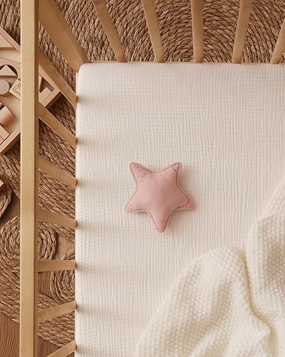 Miniatura 7 de Sábanas de muselina para cuna para niñas y niños 100  algodón con hojas neutrales sábana bajera ajustable para cuna estándar y colchón de cama para
