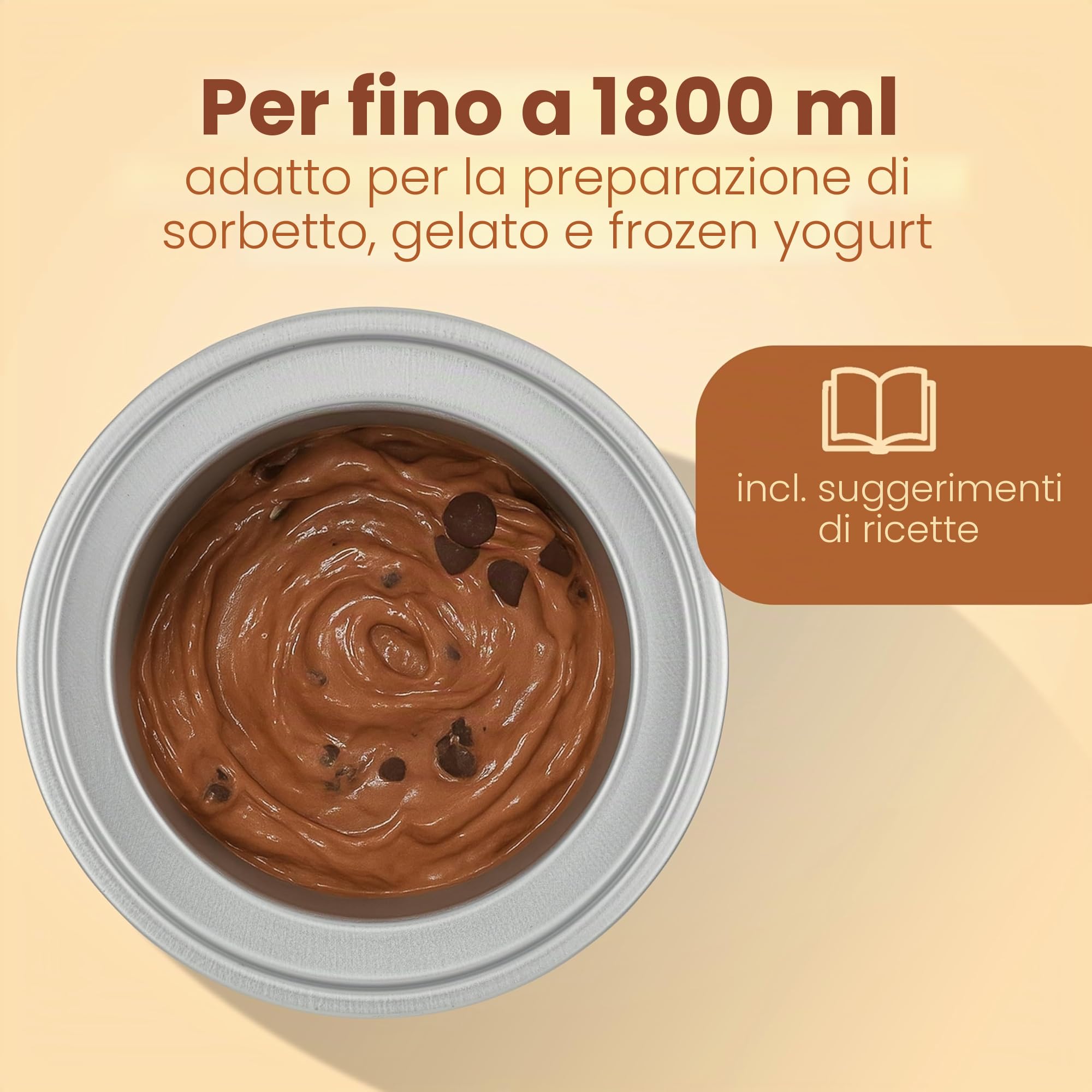 Gelatiera e yogurtiera ProfiCook® | gelato in 20 minuti | per un massimo di 1800 ml di gelato |gelatiera soft per uso domestico|con timer| gelatiera per gelato, frozen yogurt e sorbetto | PC-ICM 1140