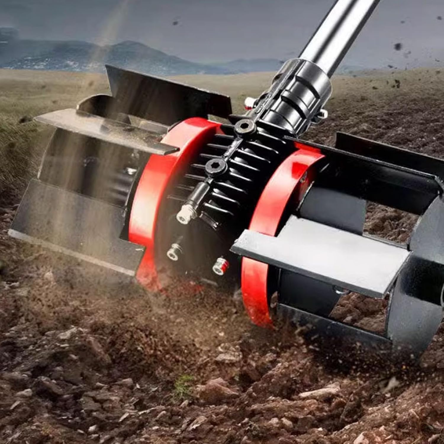 Pyhodi 9 Tooth Electric Grass Trimmer Wacker Head, Lawn Edger Trimmer Deep Plowing Wheel, Universal Garden Tiller Loose Soil Accessory, Lawnmower Brush Cutter for Yard Lawn Garden (28mm)