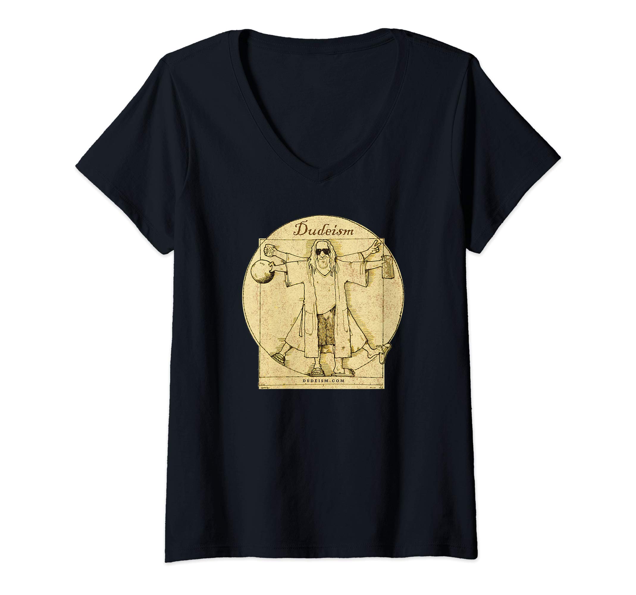 Womens Dudeism V-Neck T-Shirt