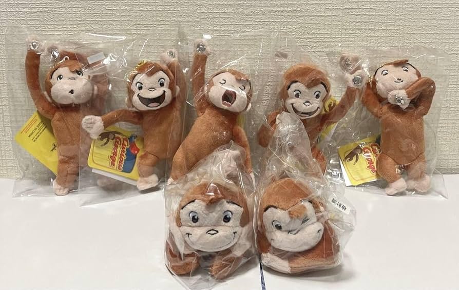 おさるのジョージ ぬいぐるみセット 7体 Amazon.co.jp: おさるのジョージ つながるマスコットBC 寝そべり