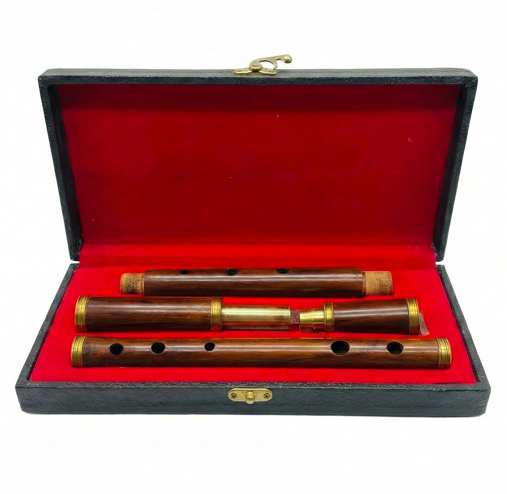 Rosewood Flûte irlandaise en ré avec étui 4 parties Instruments à vent
