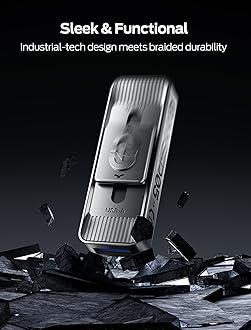 MOVE SPEED 256GB Solid State Drives with Dual Ports & Push-Pull Design — 560MB/s Read Speed, Type C + USB 3.2 Drive Portable ssd for iPhone 15/16/Android/Mac