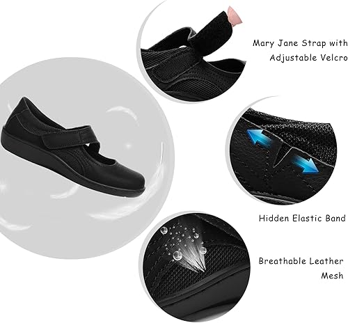 Miniatura 4 de Zapatos planos clásicos y cómodos Mary Jane para mujer, zapatos de vestir informales a la moda, bonitos zapatos de vestir con puntera cerrada