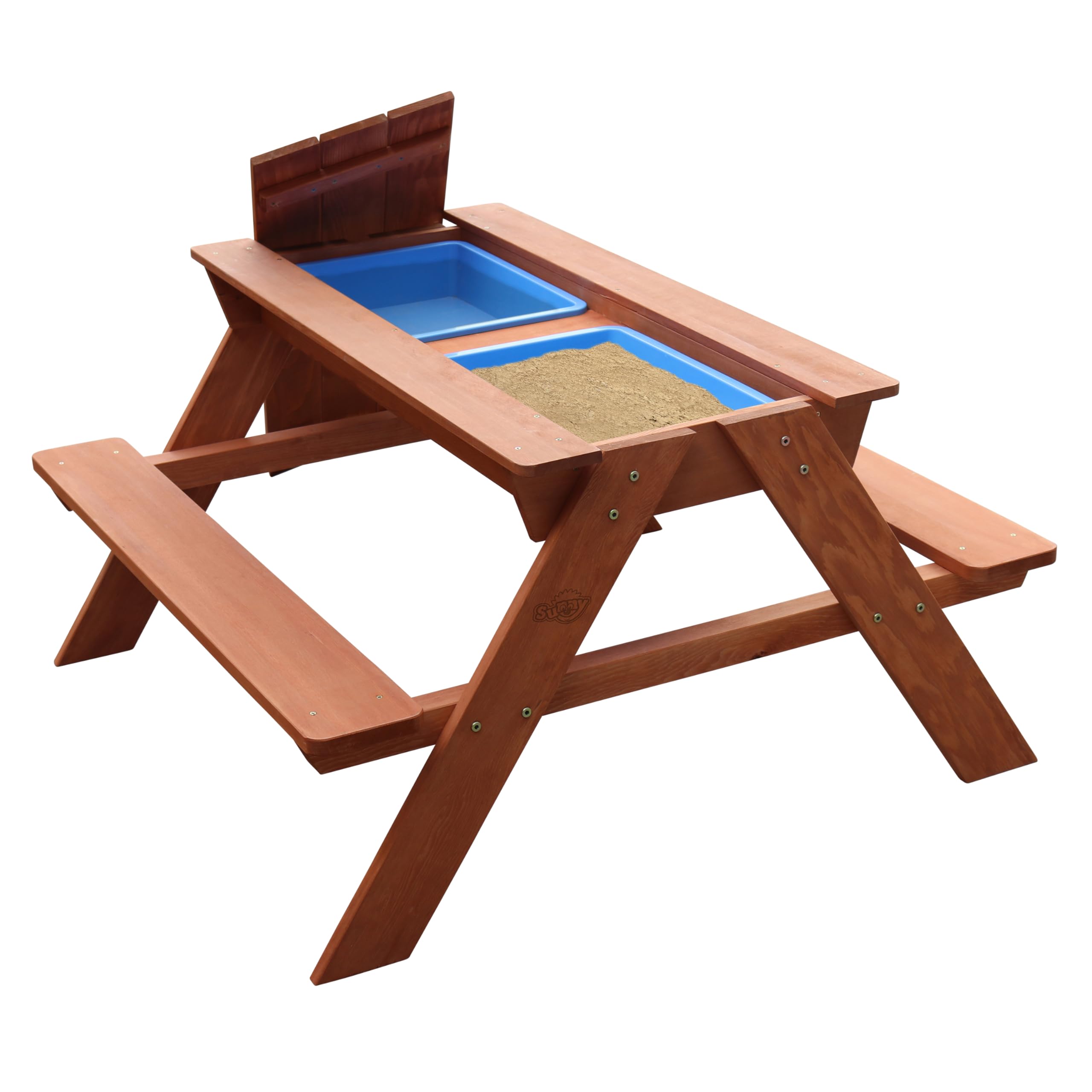 Table sable et eau pour le jardin Sunny Dave table pique-nique bois pour jeux enfant extérieur