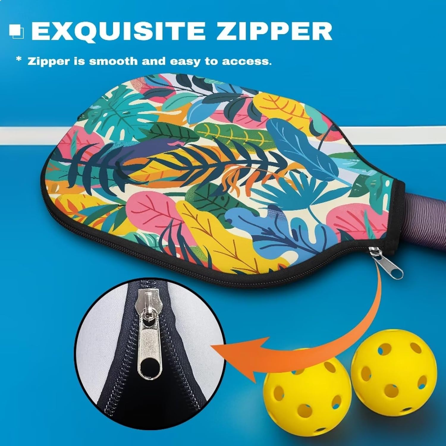 Pickleball Paddle Cover Pickleball Bags for Men and Women Pickleball Accessories Portable Protective Racket Sleeve image 5